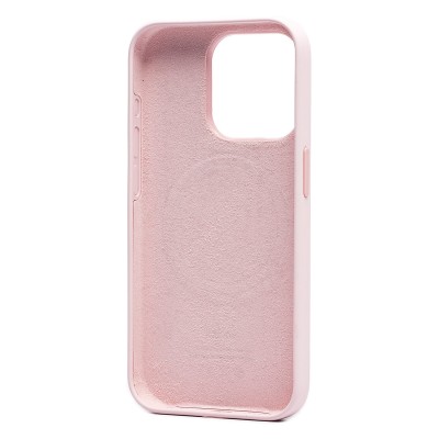 Чехол-накладка для Apple iPhone 15 Pro (светло-розовый) ORG Silicone Case SafeMag с анимацией