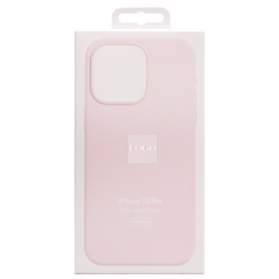 Чехол-накладка для Apple iPhone 15 Pro (светло-розовый) ORG Silicone Case SafeMag с анимацией