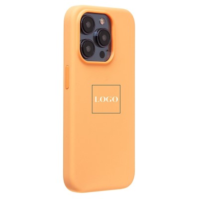 Чехол-накладка для Apple iPhone 15 Pro (апельсиновый щербет) ORG Silicone Case SafeMag с анимацией