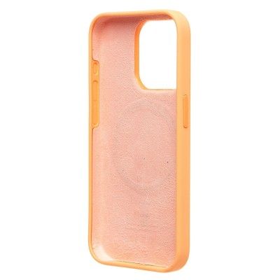 Чехол-накладка для Apple iPhone 15 Pro (апельсиновый щербет) ORG Silicone Case SafeMag с анимацией