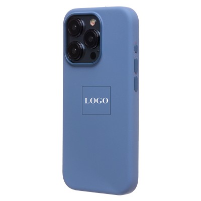 Чехол-накладка для Apple iPhone 15 Pro (зимний синий) ORG Silicone Case SafeMag с анимацией