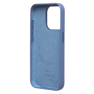 Чехол-накладка для Apple iPhone 15 Pro (зимний синий) ORG Silicone Case SafeMag с анимацией