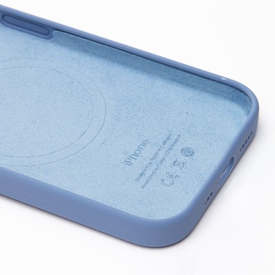 Чехол-накладка для Apple iPhone 15 Pro (зимний синий) ORG Silicone Case SafeMag с анимацией