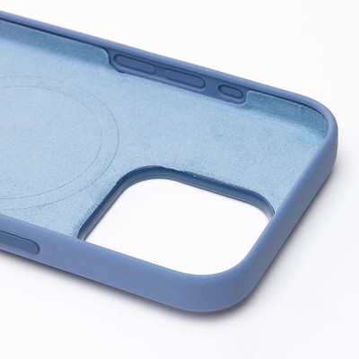 Чехол-накладка для Apple iPhone 15 Pro (зимний синий) ORG Silicone Case SafeMag с анимацией