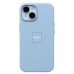Чехол-накладка для Apple iPhone 15 (голубой) ORG Silicone Case SafeMag с анимацией