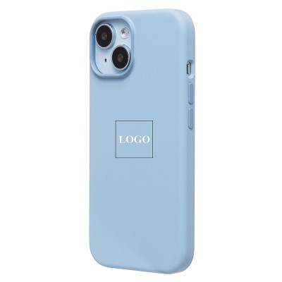 Чехол-накладка для Apple iPhone 15 (голубой) ORG Silicone Case SafeMag с анимацией