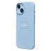 Чехол-накладка для Apple iPhone 15 (голубой) ORG Silicone Case SafeMag с анимацией