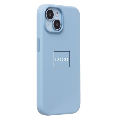 Чехол-накладка для Apple iPhone 15 (голубой) ORG Silicone Case SafeMag с анимацией