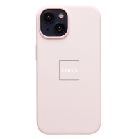 Чехол-накладка для Apple iPhone 15 (светло-розовый) ORG Silicone Case SafeMag с анимацией