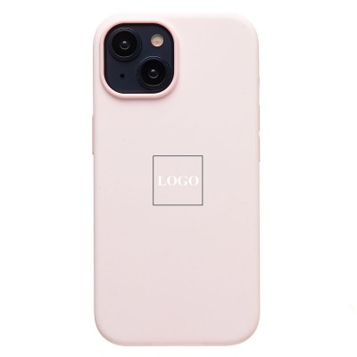 Чехол-накладка для Apple iPhone 15 (светло-розовый) ORG Silicone Case SafeMag с анимацией