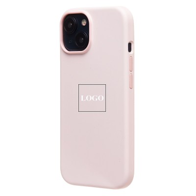Чехол-накладка для Apple iPhone 15 (светло-розовый) ORG Silicone Case SafeMag с анимацией