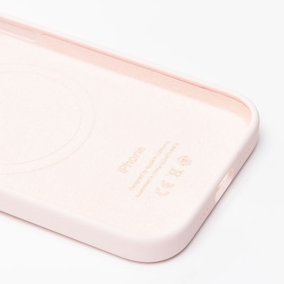 Чехол-накладка для Apple iPhone 15 (светло-розовый) ORG Silicone Case SafeMag с анимацией