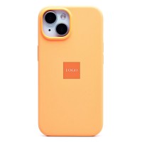 Чехол-накладка для Apple iPhone 15 (апельсиновый щербет) ORG Silicone Case SafeMag с анимацией