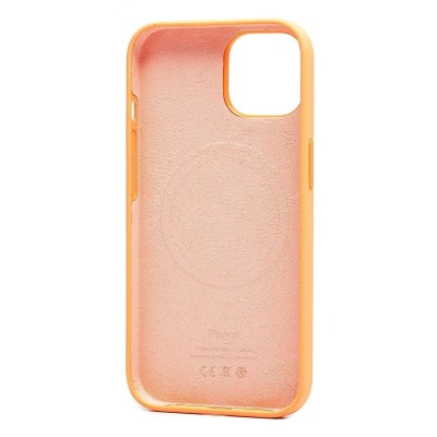 Чехол-накладка для Apple iPhone 15 (апельсиновый щербет) ORG Silicone Case SafeMag с анимацией