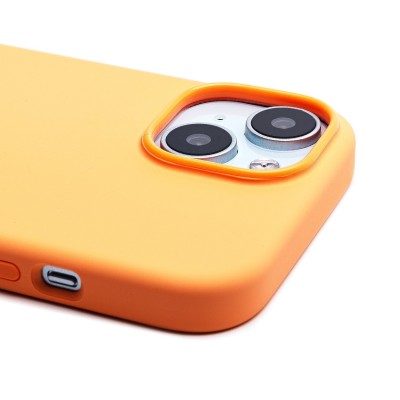Чехол-накладка для Apple iPhone 15 (апельсиновый щербет) ORG Silicone Case SafeMag с анимацией