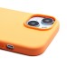 Чехол-накладка для Apple iPhone 15 (апельсиновый щербет) ORG Silicone Case SafeMag с анимацией