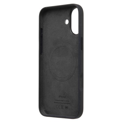 Чехол-накладка для Apple iPhone 16 Plus (черный) ORG Silicone Case SafeMag с анимацией