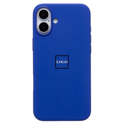Чехол-накладка для Apple iPhone 16 Plus (бриллиантовый синий) ORG Silicone Case SafeMag с анимацией