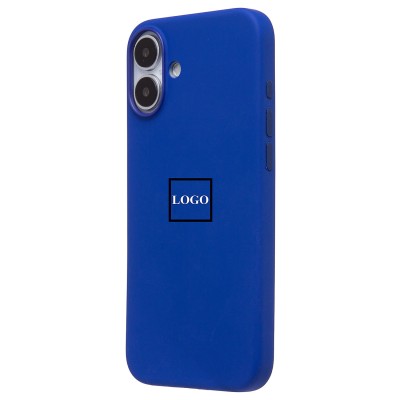 Чехол-накладка для Apple iPhone 16 Plus (бриллиантовый синий) ORG Silicone Case SafeMag с анимацией