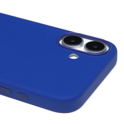 Чехол-накладка для Apple iPhone 16 Plus (бриллиантовый синий) ORG Silicone Case SafeMag с анимацией
