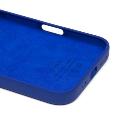 Чехол-накладка для Apple iPhone 16 Plus (бриллиантовый синий) ORG Silicone Case SafeMag с анимацией