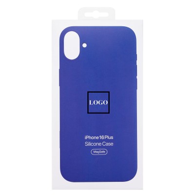 Чехол-накладка для Apple iPhone 16 Plus (бриллиантовый синий) ORG Silicone Case SafeMag с анимацией