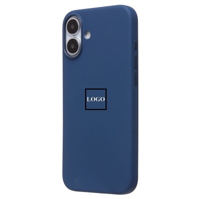 Чехол-накладка для Apple iPhone 16 Plus (темно-синий) ORG Silicone Case SafeMag с анимацией