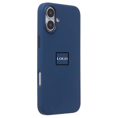 Чехол-накладка для Apple iPhone 16 Plus (темно-синий) ORG Silicone Case SafeMag с анимацией