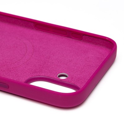 Чехол-накладка для Apple iPhone 16 Plus (красная лунная диффузия) ORG Silicone Case SafeMag с анимацией