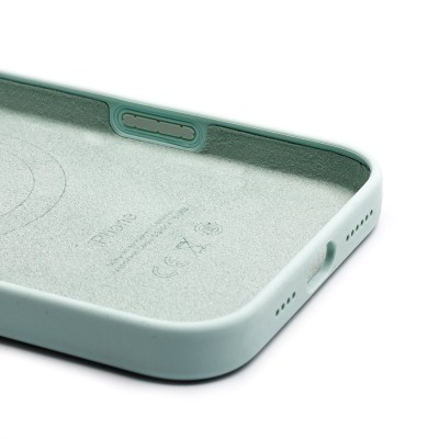 Чехол-накладка для Apple iPhone 16 Pro Max (аквамарин) ORG Silicone Case SafeMag с анимацией