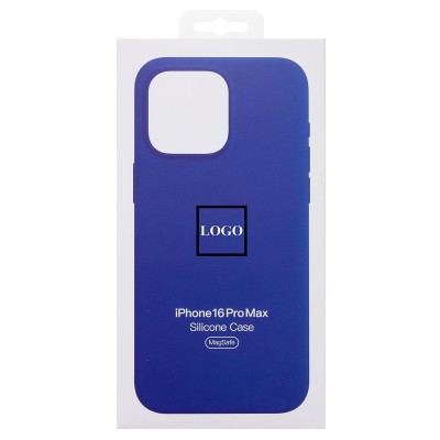 Чехол-накладка для Apple iPhone 16 Pro Max (бриллиантовый синий) ORG Silicone Case SafeMag с анимацией