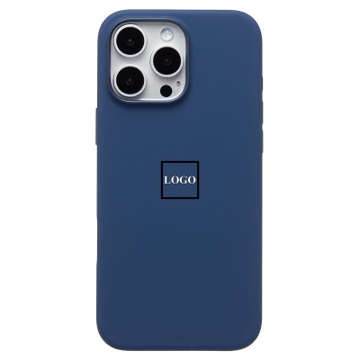 Чехол-накладка для Apple iPhone 16 Pro Max (темно-синий) ORG Silicone Case SafeMag с анимацией