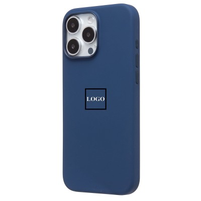 Чехол-накладка для Apple iPhone 16 Pro Max (темно-синий) ORG Silicone Case SafeMag с анимацией