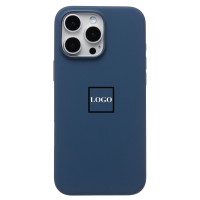 Чехол-накладка для Apple iPhone 16 Pro Max (джинсовый синий) ORG Silicone Case SafeMag с анимацией
