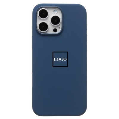 Чехол-накладка для Apple iPhone 16 Pro Max (джинсовый синий) ORG Silicone Case SafeMag с анимацией