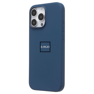 Чехол-накладка для Apple iPhone 16 Pro Max (джинсовый синий) ORG Silicone Case SafeMag с анимацией
