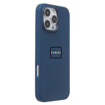 Чехол-накладка для Apple iPhone 16 Pro Max (джинсовый синий) ORG Silicone Case SafeMag с анимацией
