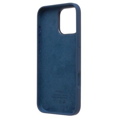 Чехол-накладка для Apple iPhone 16 Pro Max (джинсовый синий) ORG Silicone Case SafeMag с анимацией