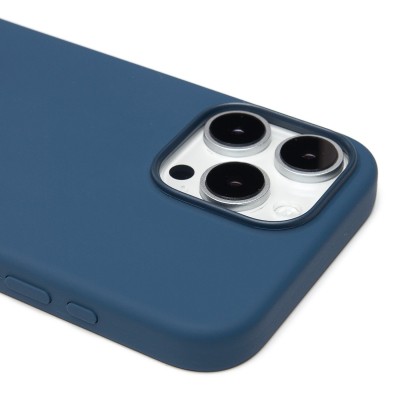 Чехол-накладка для Apple iPhone 16 Pro Max (джинсовый синий) ORG Silicone Case SafeMag с анимацией