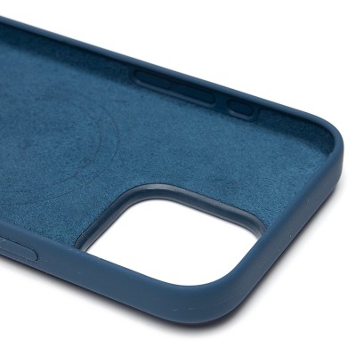 Чехол-накладка для Apple iPhone 16 Pro Max (джинсовый синий) ORG Silicone Case SafeMag с анимацией
