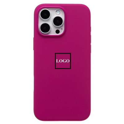 Чехол-накладка для Apple iPhone 16 Pro Max (фуксия) ORG Silicone Case SafeMag с анимацией