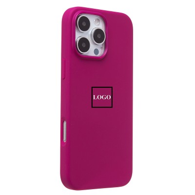 Чехол-накладка для Apple iPhone 16 Pro Max (фуксия) ORG Silicone Case SafeMag с анимацией