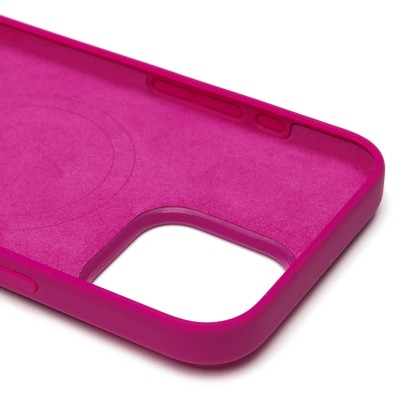 Чехол-накладка для Apple iPhone 16 Pro Max (фуксия) ORG Silicone Case SafeMag с анимацией