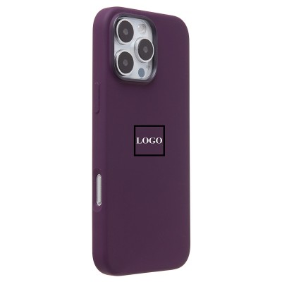 Чехол-накладка для Apple iPhone 16 Pro Max (сливовый) ORG Silicone Case SafeMag с анимацией