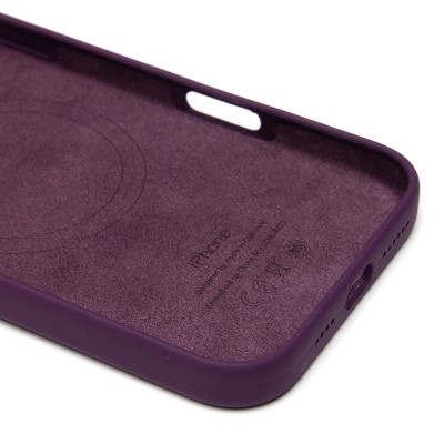 Чехол-накладка для Apple iPhone 16 Pro Max (сливовый) ORG Silicone Case SafeMag с анимацией