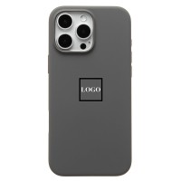 Чехол-накладка для Apple iPhone 16 Pro Max (каменный серый) ORG Silicone Case SafeMag с анимацией