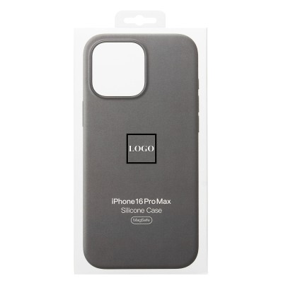 Чехол-накладка для Apple iPhone 16 Pro Max (каменный серый) ORG Silicone Case SafeMag с анимацией
