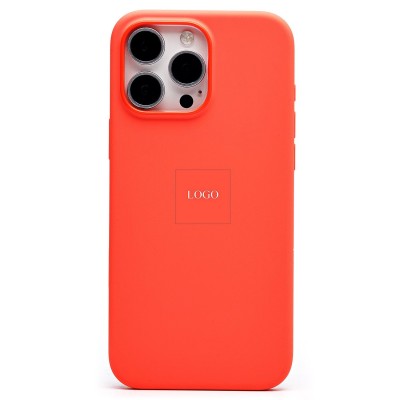 Чехол-накладка для Apple iPhone 16 Pro Max (мандариновый) ORG Silicone Case SafeMag с анимацией