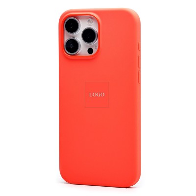 Чехол-накладка для Apple iPhone 16 Pro Max (мандариновый) ORG Silicone Case SafeMag с анимацией