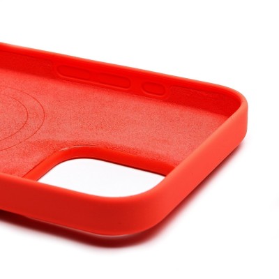 Чехол-накладка для Apple iPhone 16 Pro Max (мандариновый) ORG Silicone Case SafeMag с анимацией